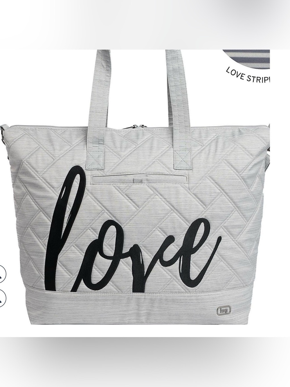 Lug Aerial Love Tote. Brushed Silver. NWT